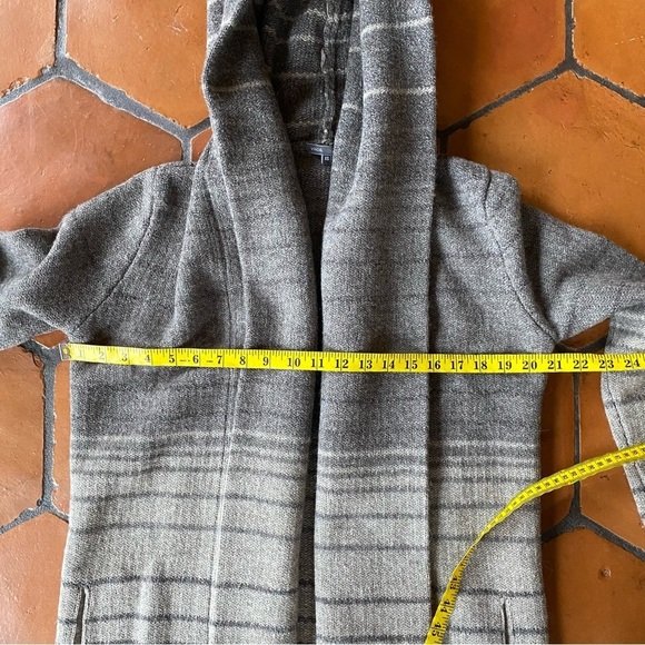 Vince Sophie Striped Blanket Cardigan Sweater Car Coat Wool Cashmere Yak Alpaca - Picture 7 of 7